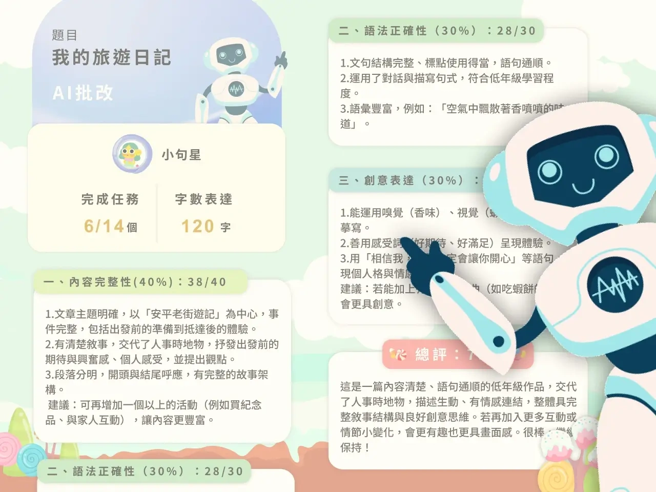 貼身的AI作文教練，讓孩子寫作路上不孤單
